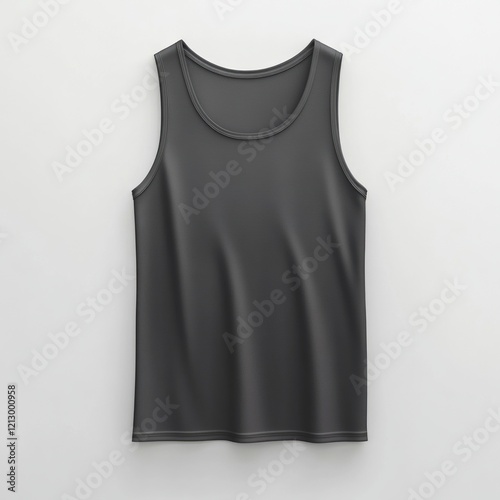 realistic high quality Grey tank top mockup isolated 
