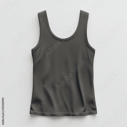 realistic high quality Grey tank top mockup isolated 