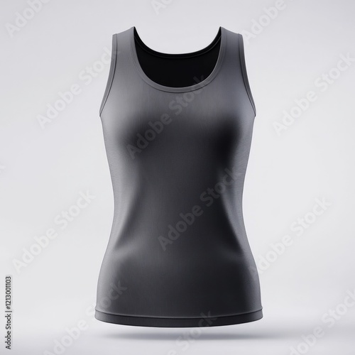 realistic high quality Grey tank top mockup isolated 