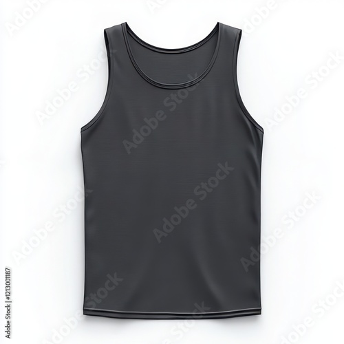 realistic high quality Grey tank top mockup isolated 