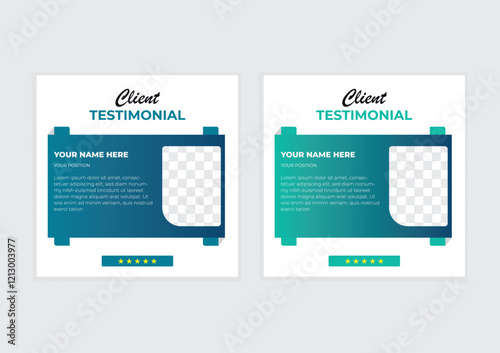  Client or customer review feedback testimonial social media post banner