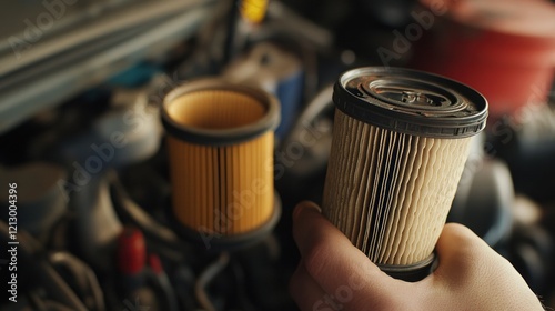 Dirty Used Car Fuel Filter Close Up