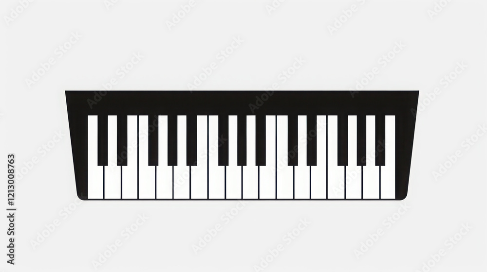 A few piano keys simple logo, simple lineart style. A few piano keys simple logo, simple lineart style.
