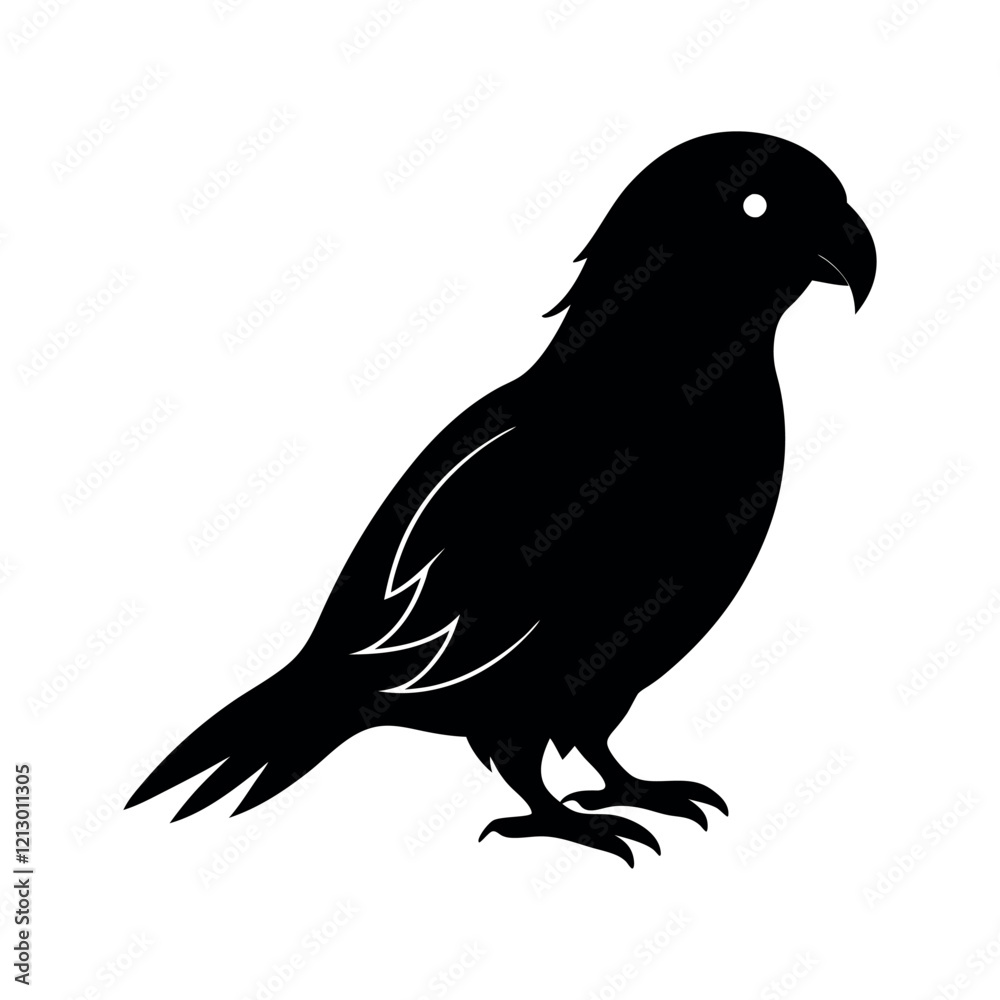 Fototapeta premium silhouette of a pigeon vector illustration