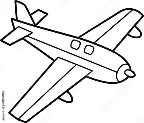 North American F-86 sabre aircraft line art vector