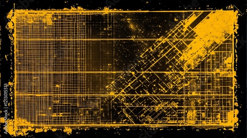 Abstract Gold Grid Pattern Grunge Texture Background
