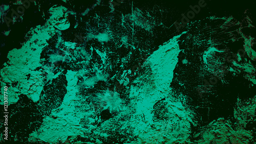 abstract green dramatic relief surface deep sea constrast with black concept background with copy space texture presentation template  photo