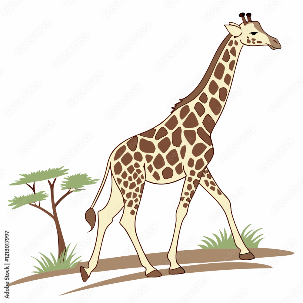 Obraz premium giraffe on white