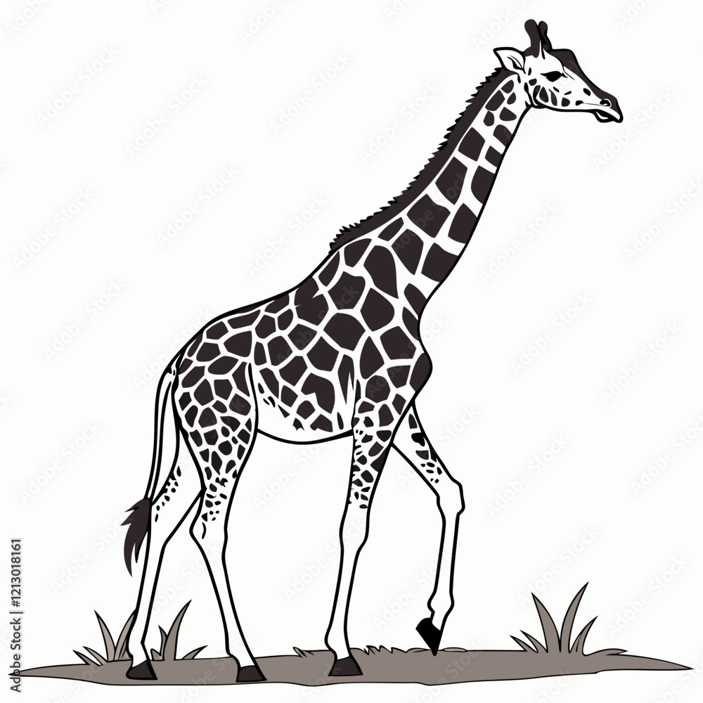 Obraz premium giraffe isolated on white