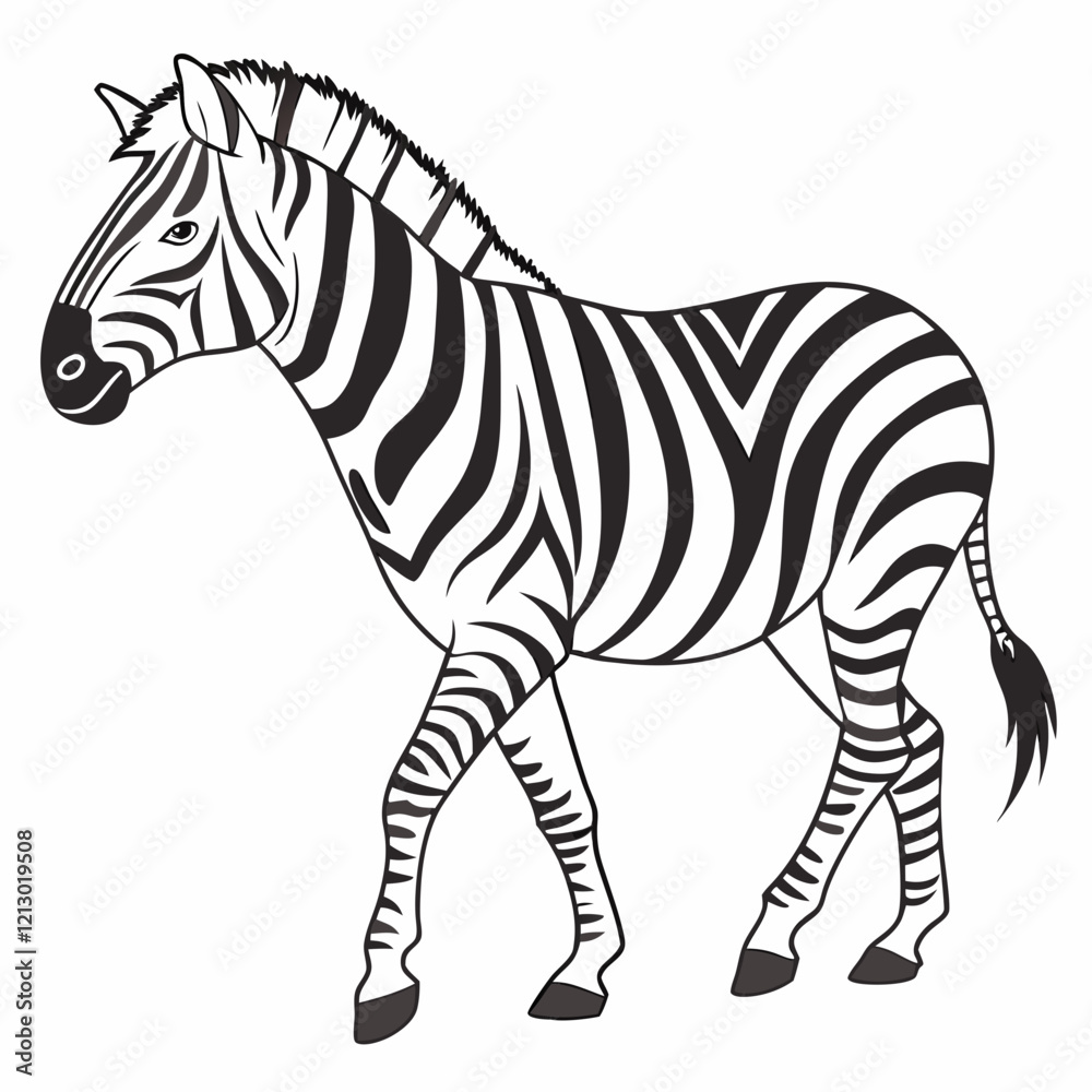 Obraz premium zebra cartoon isolated on white