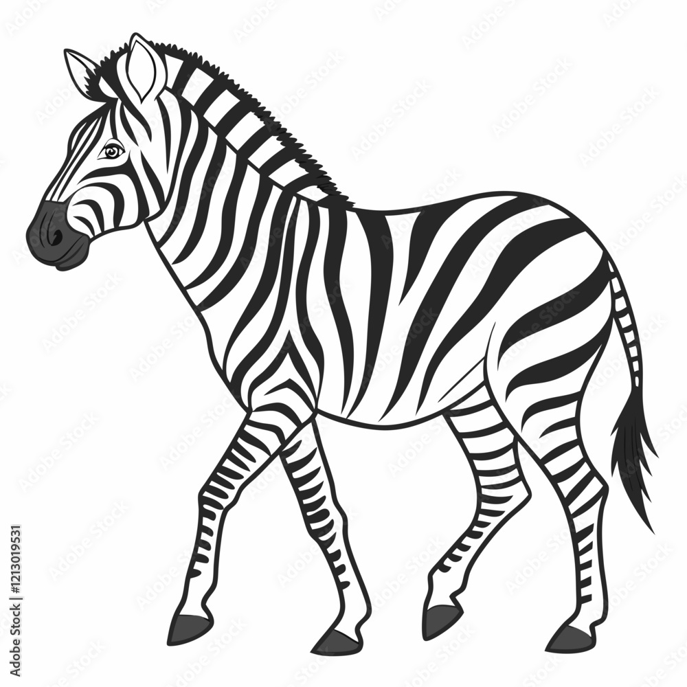 Fototapeta premium zebra isolated on white