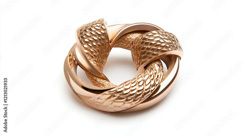 Fototapeta premium Intricate Rose Gold Knotted Jewelry Design