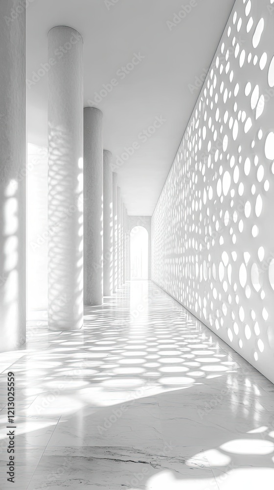 Obraz premium Minimal white textures resembling hospital walls or lab surfaces with subtle geometric patterns