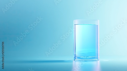 advanced water filtration system captured in vibrant detail with glowing blue light emphasizing its clean technology