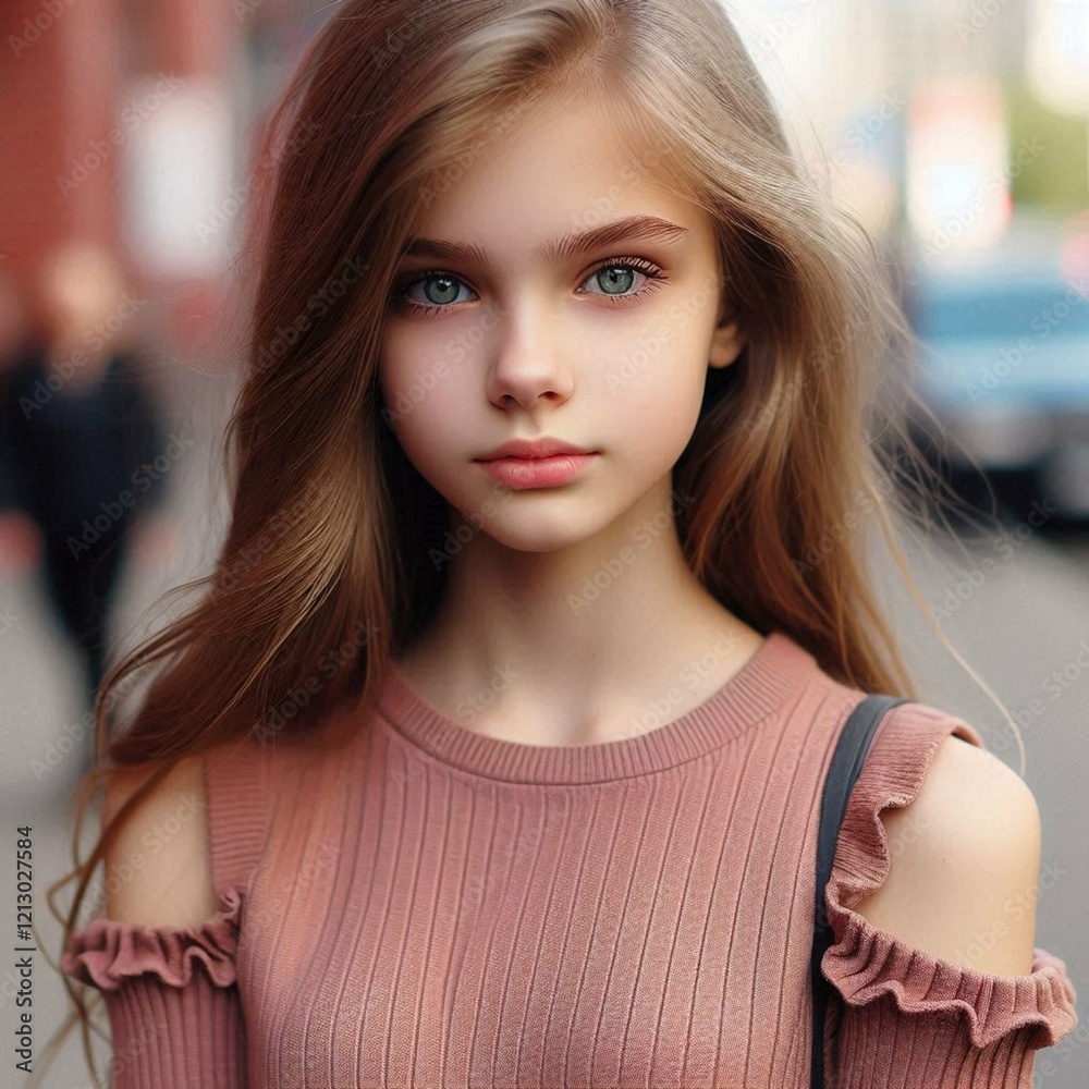 AI-Generated Sophisticated Portrait of a Young Woman: Exuding Confidence in a Cozy Sweater and Elegant Outerwear, Set Against a Minimalist Background to Highlight Personal Style and Modern Aesthetic AI-Generated Sophisticated Portrait of a Young Woman: Exuding Confidence in a Cozy Sweater and Elegant Outerwear, Set Against a Minimalist Background to Highlight Personal Style and Modern Aesthetic