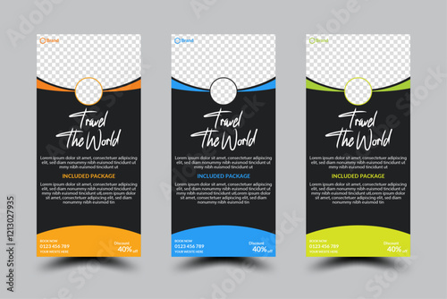 Modern creative and clean business corporate dl flyer or rack card template design vector.