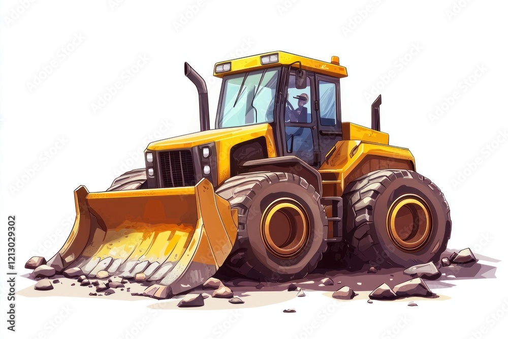 Yellow Bulldozer isolated on white background. Bulldozer icon. Construction Vehicle. Yellow Construction Bulldozer. Heavy yellow bulldozer on a white. Bulldozer tractor isolated on white Yellow Bulldozer isolated on white background. Bulldozer icon. Construction Vehicle. Yellow Construction Bulldozer. Heavy yellow bulldozer on a white. Bulldozer tractor isolated on white