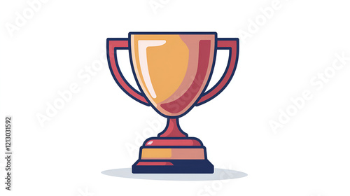 Minimalist isolated esports trophy icon
