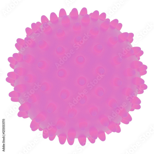 3d render prink spiked ball with transparent background photo