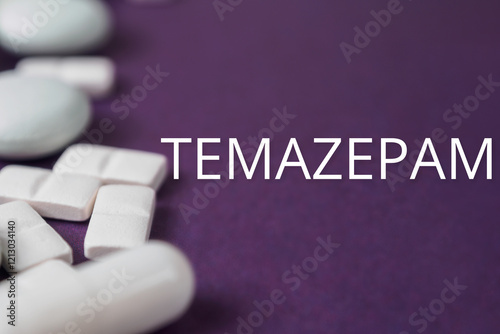 Temazepam name of medicinal treatment of diseases, can help relieve the symptoms of difficulty sleeping, dyssomnia and Inability to sleep photo