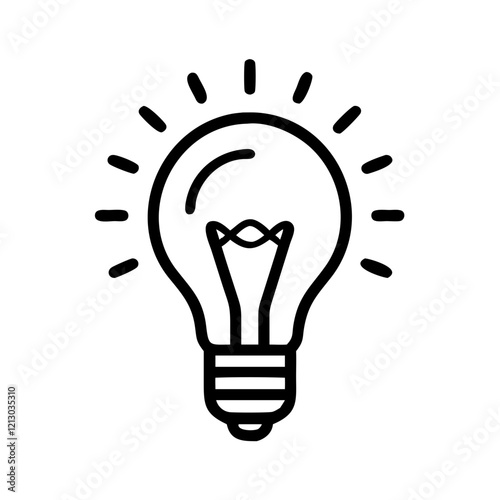 Glühbirne leuchtet Symbol