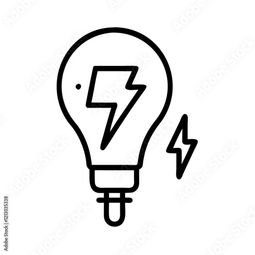 Glühbirne Blitz Symbol