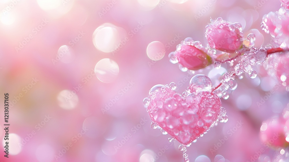 Soft Romantic Pink Hearts with Subtle Abstract Flow, Perfect for Valentine’s Day or Love-Themed Designs