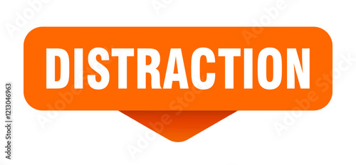 distraction sticker. distraction sign on transparent background