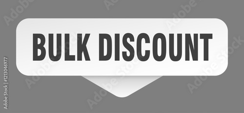 bulk discount sticker. bulk discount sign isolated on gray background