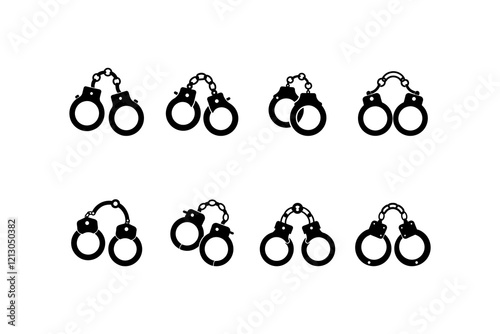 Hand cuff silhouette set