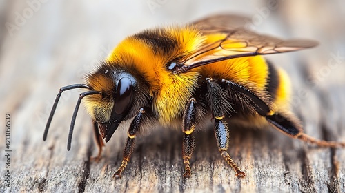 Magnificent Bumblebee Close-Up: A Detailed Look at Nature's Tiny Pollinator photo