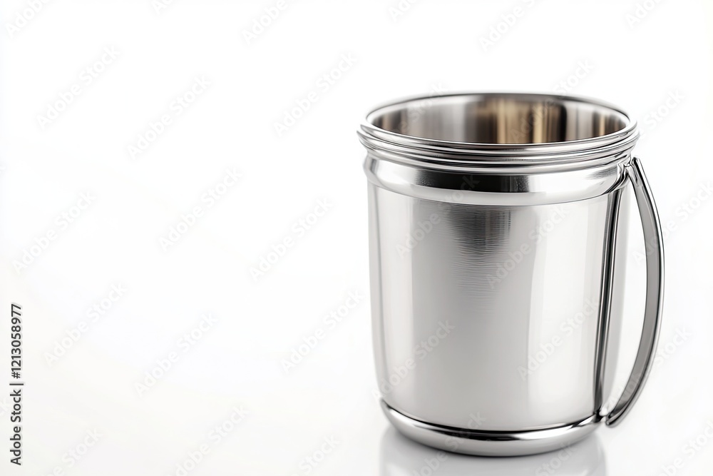 reusable tea infuser made of stainless steel elegantly displayed on white background