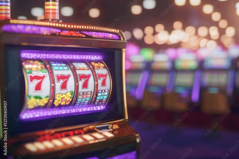 vibrant slot machine featuring colorful jackpot display with reels spinning and lights flashing in excitement vibrant slot machine featuring colorful jackpot display with reels spinning and lights flashing in excitement