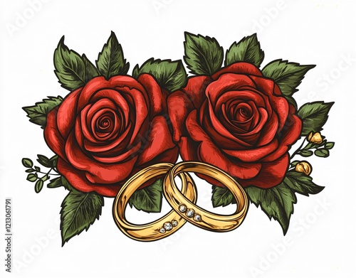 bouquet of roses with a heart