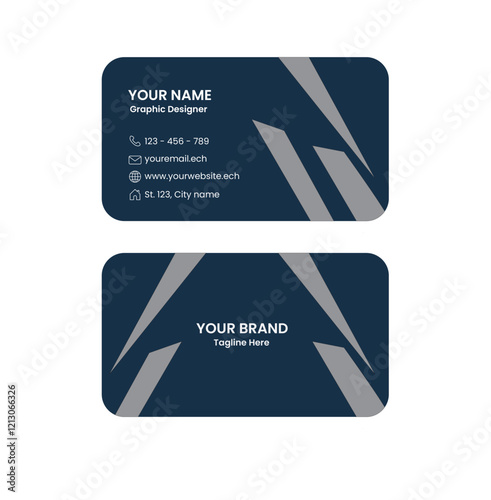 business card template in modern style