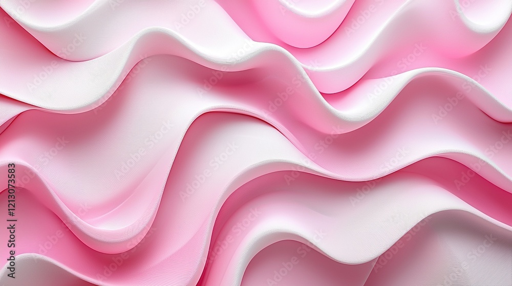 Fototapeta premium Pink Cream Waves Abstract Background Texture.
