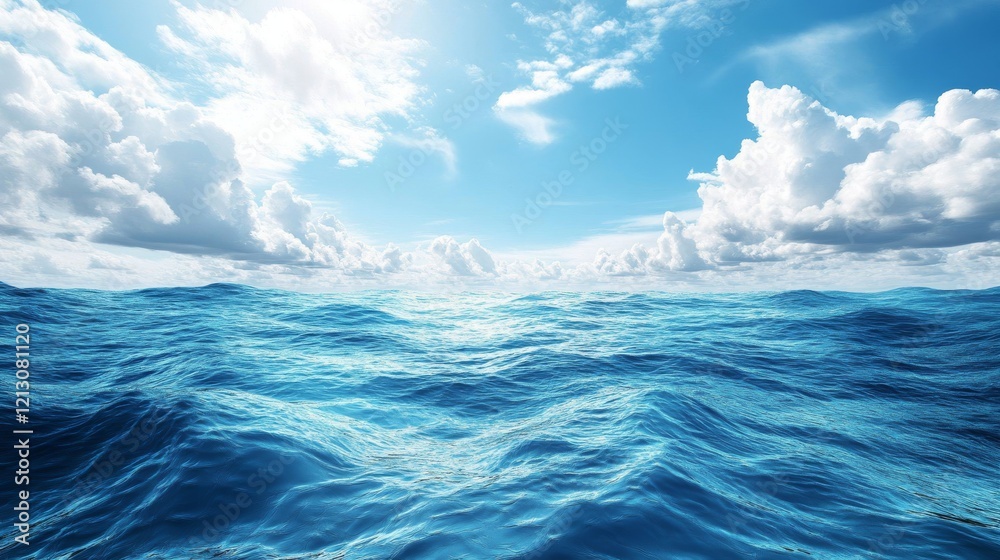 Calm weather on sea or ocean with clouds Calm weather on sea or ocean with clouds