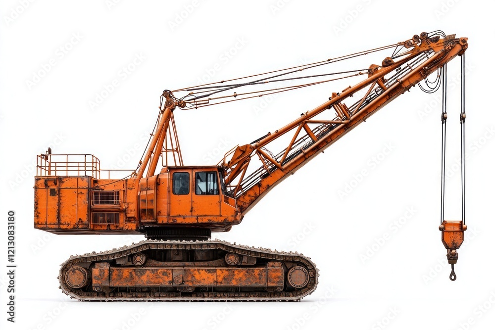 Crawler Crane isolated on white background. Crane icon. Heavy Machinery isolated on white. Construction Crane. Crawler Crane Design Element. Crane Vehicle Isolated for Designers. Crawler Crane isolated on white background. Crane icon. Heavy Machinery isolated on white. Construction Crane. Crawler Crane Design Element. Crane Vehicle Isolated for Designers.