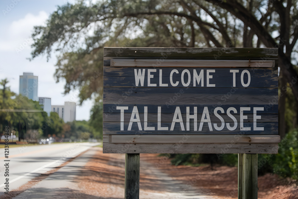 Welcome to Tallahassee Florida Wooden Sign with Rustic Charm and Southern Hospitality Welcome to Tallahassee Florida Wooden Sign with Rustic Charm and Southern Hospitality