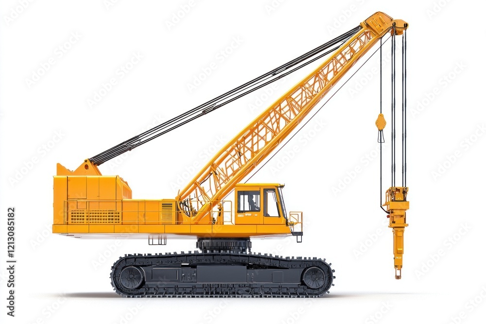 Crawler Crane isolated on white background. Crane icon. Heavy Machinery isolated on white. Construction Crane. Crawler Crane Design Element. Crane Vehicle Isolated for Designers. Crawler Crane isolated on white background. Crane icon. Heavy Machinery isolated on white. Construction Crane. Crawler Crane Design Element. Crane Vehicle Isolated for Designers.