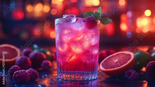 Raspberry Delight: A Refreshing Cocktail photo