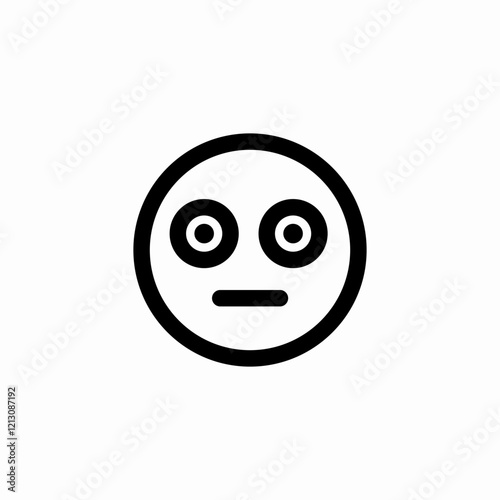 dazed mood icon sign vector