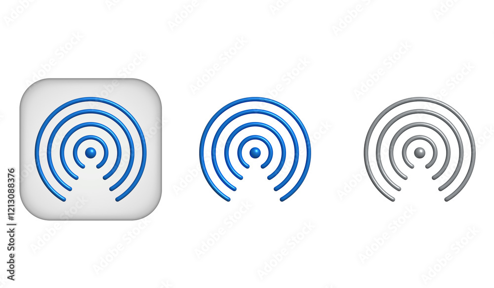 I-phone airdrop icon, Airdrop technology, 3d airdrop icon with transparent background I-phone airdrop icon, Airdrop technology, 3d airdrop icon with transparent background