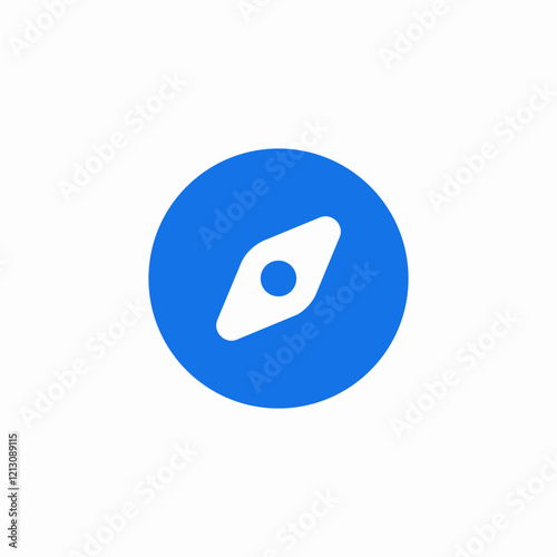small compass icon sign vector