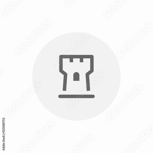tower chess icon sign vector