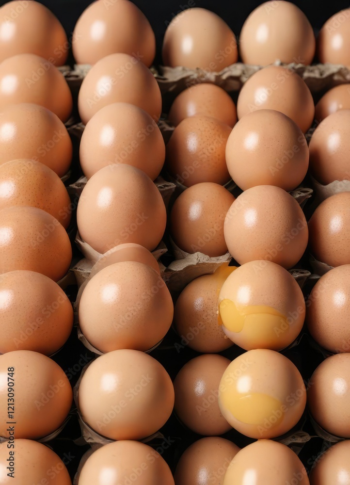 A stack of raw eggs with the yolks visible and intact, raw, albumen, white A stack of raw eggs with the yolks visible and intact, raw, albumen, white