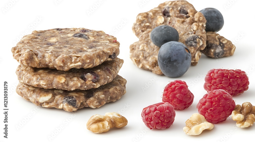 Oatmeal Cookies Walnuts Raspberries and Blueberries Oatmeal Cookies Walnuts Raspberries and Blueberries