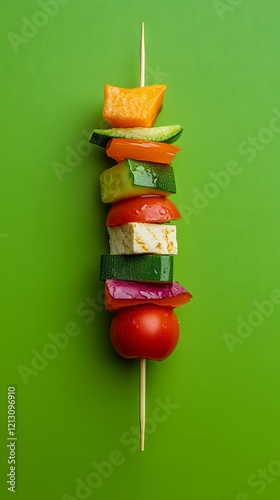 Colorful Vegetable Skewers - A Healthy and Delicious Summer Snack photo