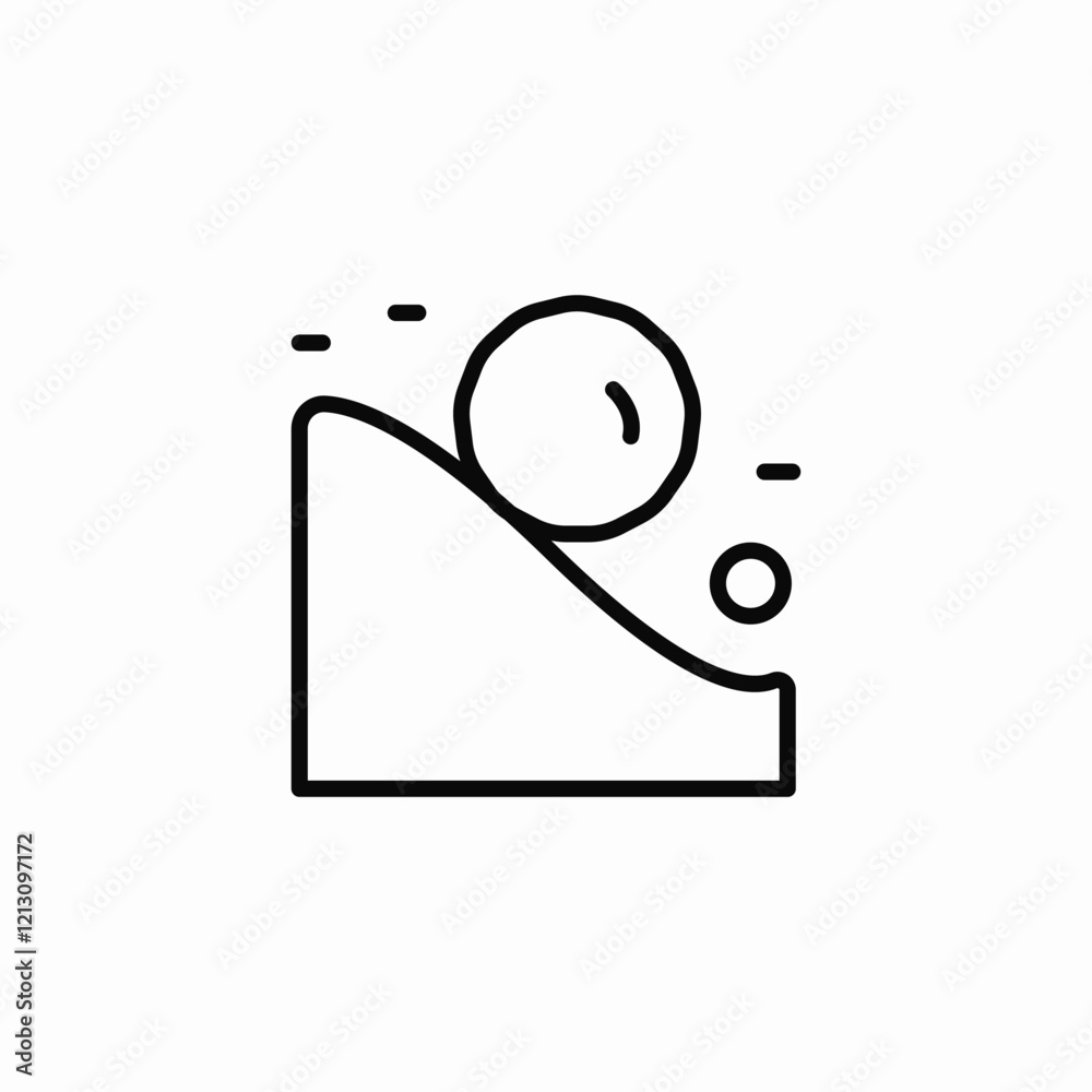 avalance fall icon sign vector avalance fall icon sign vector