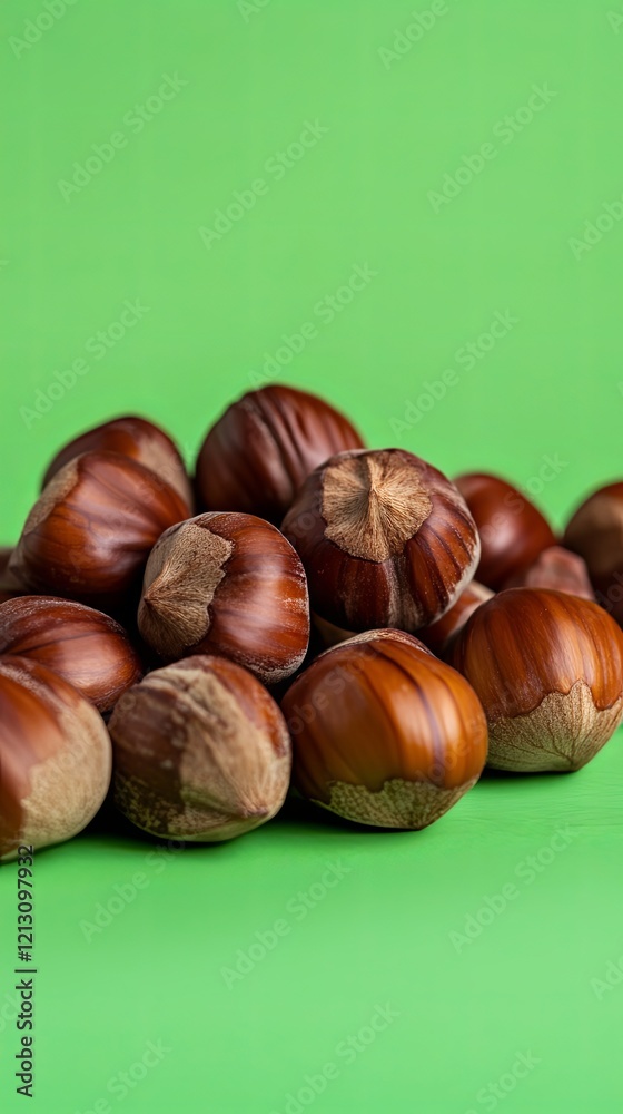 Obraz premium Close-up of Hazelnuts: A Nutritional Delight